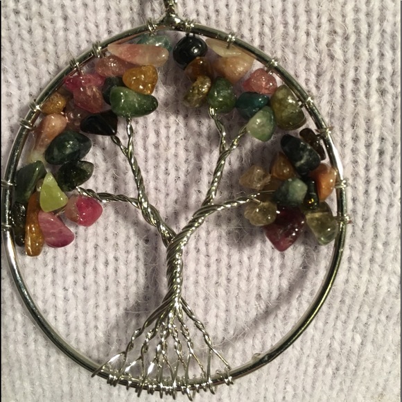 SALE 💃🏻MULTIPLE GEMSTONE TREE OF LIFE NECKLACE - Picture 1 of 4